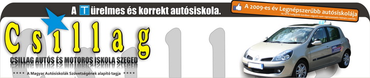 Csillag Autósiskola logó